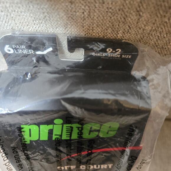 Prince Off Court No Show Liner Girls Size 9-2 Pink/Green 3 Packs of 3 Pair - Picture 7 of 8